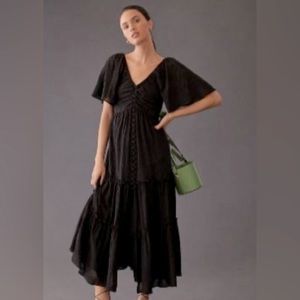 By Anthropologie Tiered Maxi Dress. XXS. NWT.